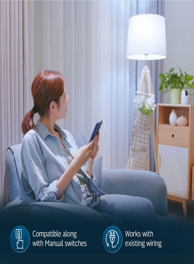 ويبرو وحدة التحكم الذكية من ويبرو، 3 مفاتيح للتحكم، ومفتاح واحد للتحكم في سرعة المروحة، متوافقة مع أليكسا وجوجل هوم (عبوة من قطعة واحدة، لون أبيض) - Image 5